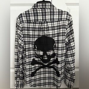 SoulCycle Black & White plaid fannel